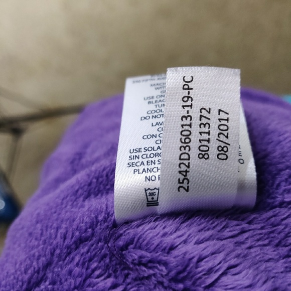 Lucky Brand Teal Purple Fuzzy Hoodie Paisley Bird - Picture 6 of 7